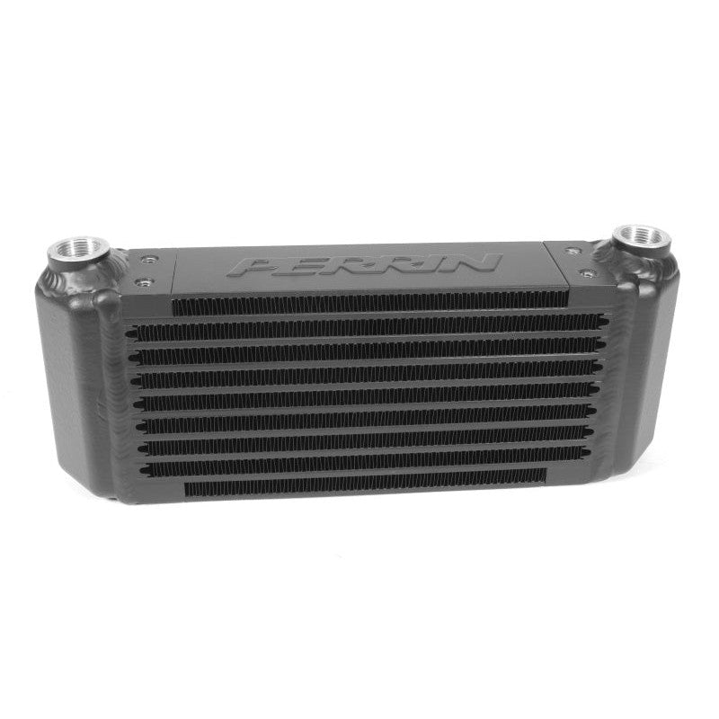 PERRIN CVT transmission oil cooler kit including silver core, black hoses, and brackets for Subaru Outback and Legacy XT