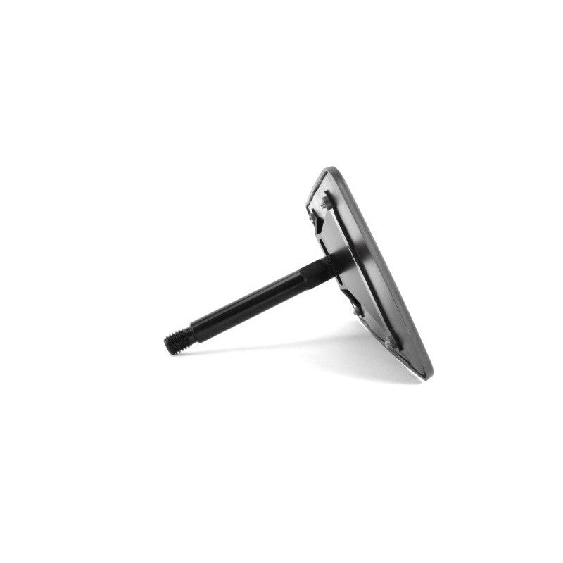 Black PERRIN aluminum license plate relocation bracket and tow hook stem for 2020-2025 Toyota Supra.