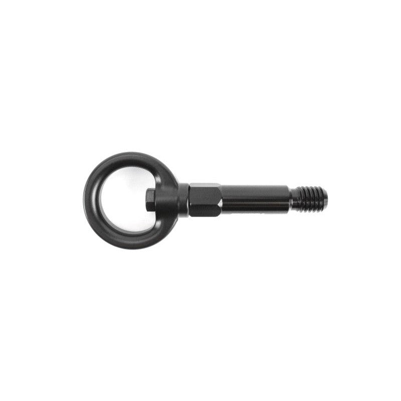 Black PERRIN front tow hook and threaded mounting stem for 2020-2025 Toyota Supra