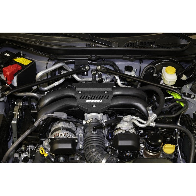 Black PERRIN engine cover for 2022-2025 Subaru BRZ and Toyota GR86.