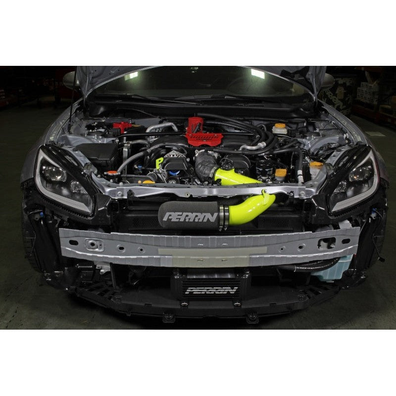 PERRIN Neon Yellow cold air intake system for 2022-2026 Subaru BRZ and Toyota GR86