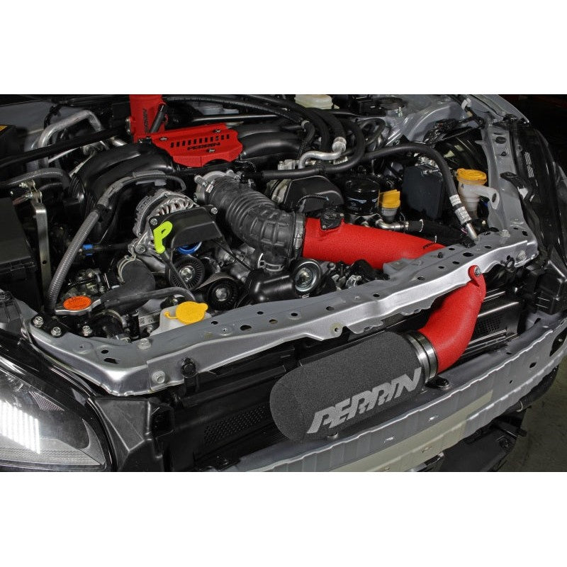 Red PERRIN cold air intake system for 2022-2026 Subaru BRZ and Toyota GR86