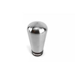 PERRIN tapered stainless steel manual shift knob showing its ergonomic profile and machined finish.