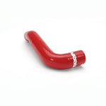 Vibrant red reinforced silicone PCV replacement hose for Subaru turbocharged engines.