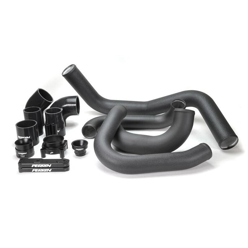 Black PERRIN front mount intercooler boost tube kit for 2022-2026 Subaru WRX