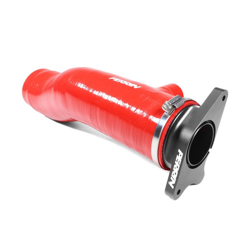 Red PERRIN long type reinforced silicone turbo inlet hose for 2022-2026 Subaru WRX