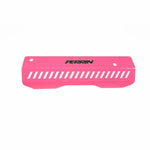 Hyper Pink powder-coated PERRIN short aluminum pulley cover for 2022-2026 Subaru WRX