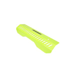 Neon yellow PERRIN short aluminum pulley cover for 2022-2026 Subaru WRX engine bay