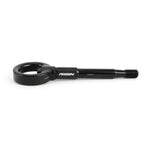 Black PERRIN front tow hook kit for 2025-2026 Subaru Forester Wilderness and Hybrid trims.