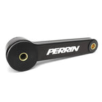 Black PERRIN pitch stop mount for 2015-2020 Subaru WRX STI.