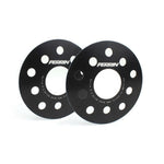 Pair of black PERRIN 3mm slip-on wheel spacers showing dual 5x114.3 and 5x100 bolt patterns and 56mm center bore.