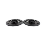 Pair of black PERRIN 7mm slip-on wheel spacers with a set of ten extended wheel studs.
