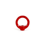Red PERRIN tow hook loop designed for use with PERRIN license plate relocation mounting hardware.