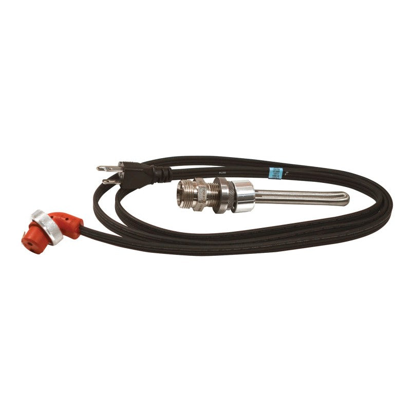 Peterson Fluid Systems internal immersion-style dry sump oil tank heater element and power lead