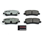 Power Stop Z26-1793 Rear Carbon-Fiber Ceramic Brake Pads with stainless steel hardware for 2015-2023 Ford Mustang.