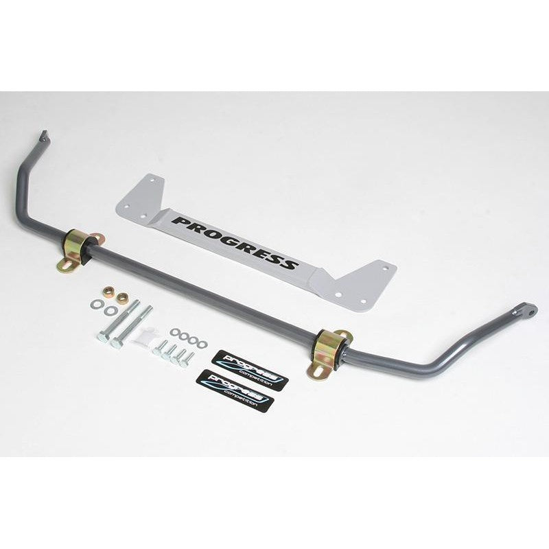 Progress Tech 22mm solid rear sway bar with chassis reinforcement brace and polyurethane bushings.
