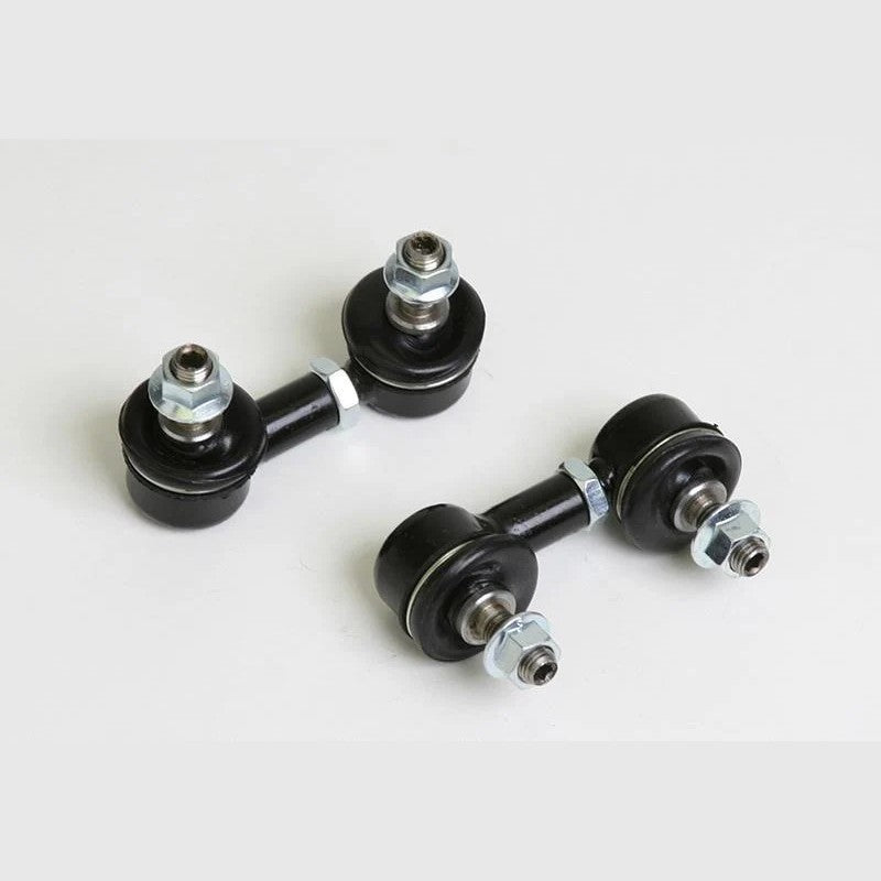 Progress Technology adjustable sway bar end links with silver adjustment bodies and heavy-duty ball-socket ends.
