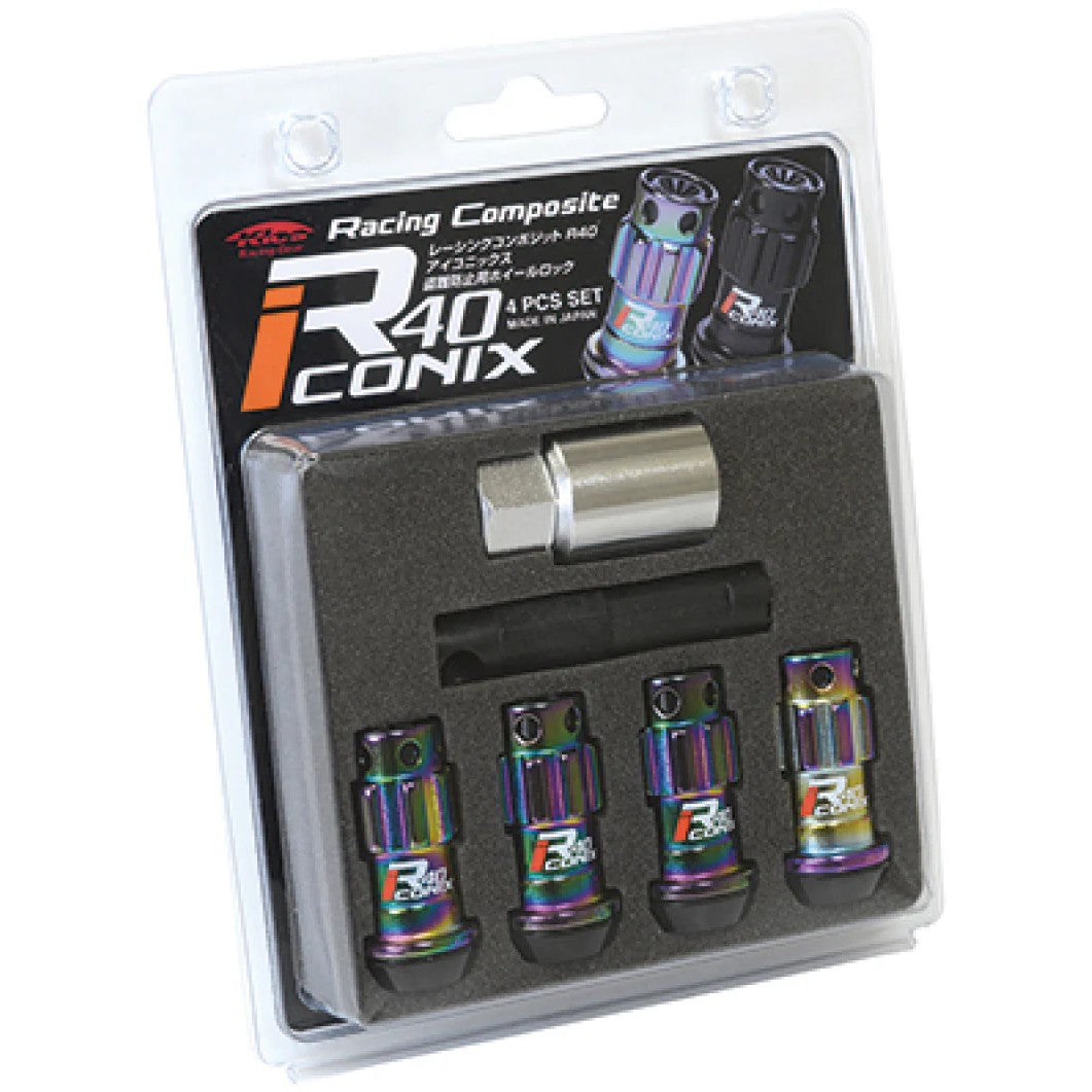 Project Kics R40 Iconix Neochrome M12x1.50 wheel locks and installation key