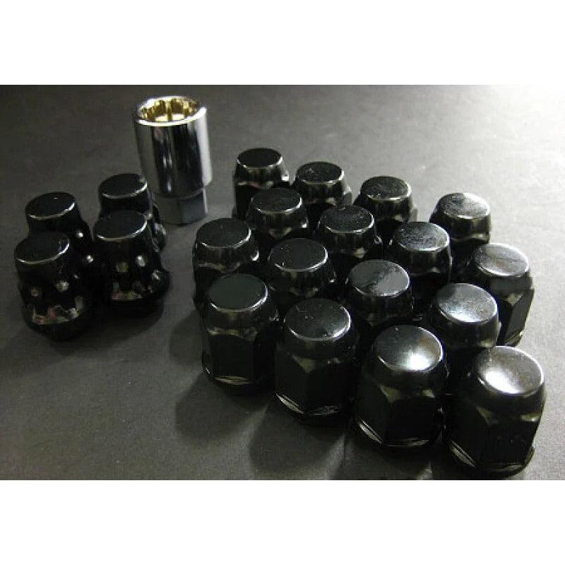 Project Kics Bull Lock 12x1.25 lug nut and lock set in black finish with matching installation key