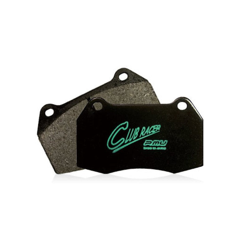 Project Mu Club Racer Advance performance front brake pads for Acura RSX Type S, Honda S2000, and Civic Si.