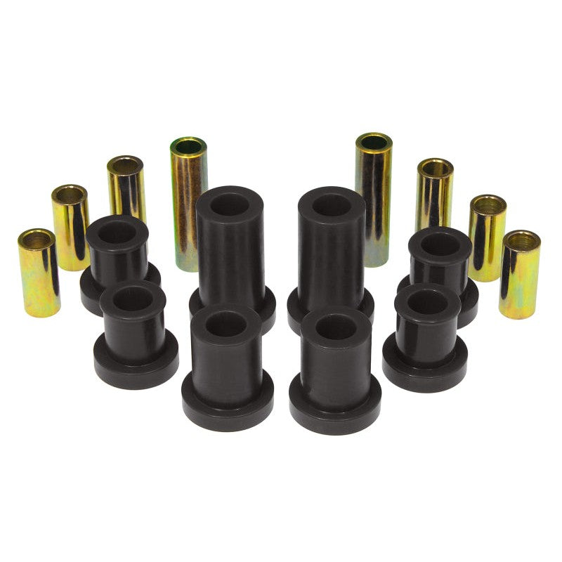 Black polyurethane front upper and lower control arm bushing set for 2007-2014 Chevy Silverado