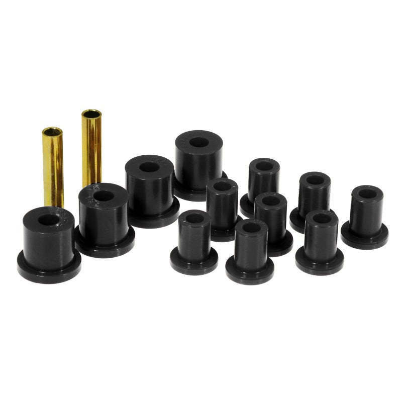 Prothane 4-1003-BL black polyurethane spring bushings for 1960-1976 Chrysler A-Body vehicles.