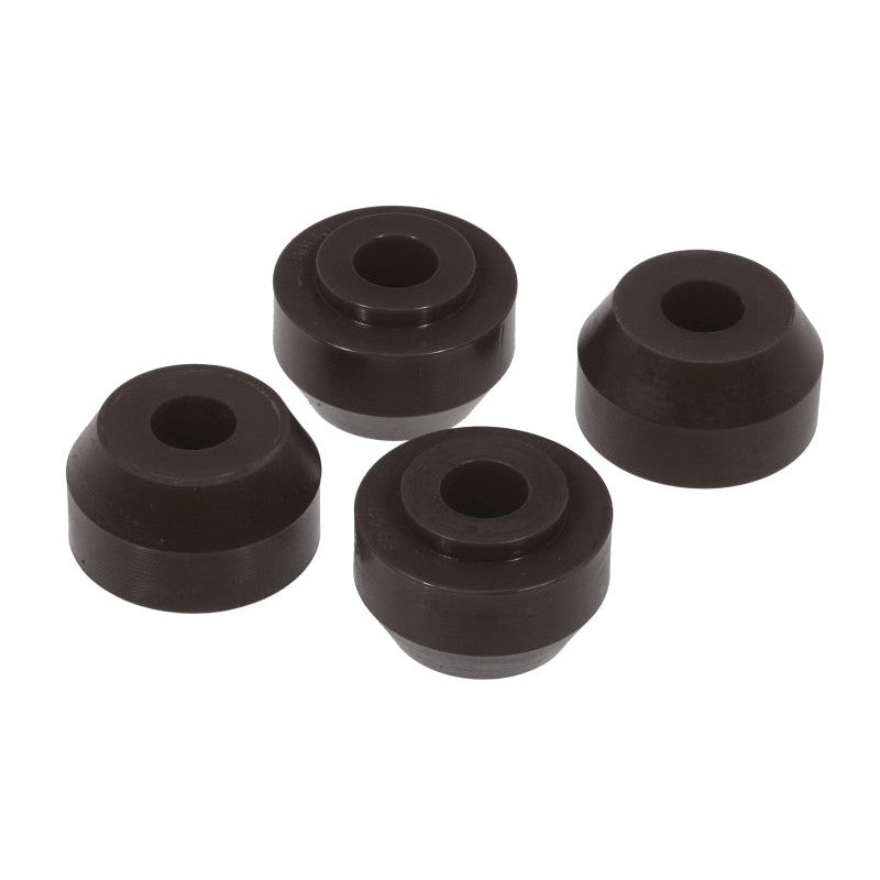 Prothane black polyurethane strut arm bushings and installation hardware for 1960-1966 Ford vehicles.