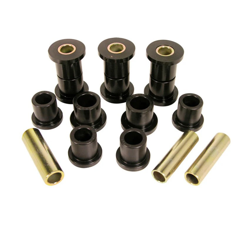 Black polyurethane spring and shackle bushing set for 1966-1972 Ford F100 4WD trucks.