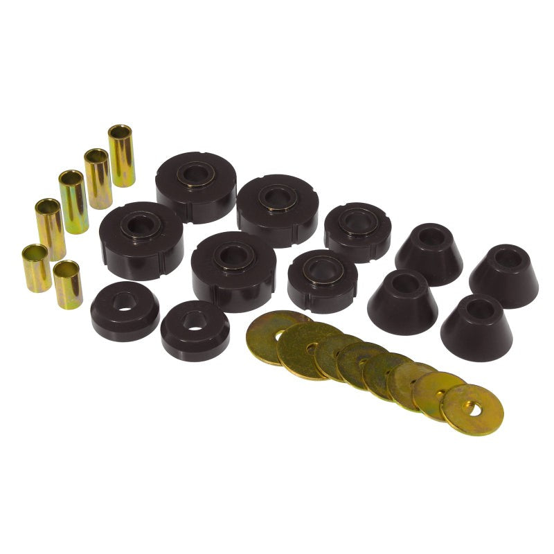 Prothane black polyurethane body mount bushing kit for 1967-1972 Chevrolet C10 trucks.