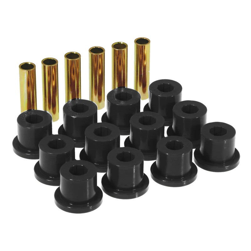 Prothane black polyurethane rear spring and shackle bushings for 1967-1991 Chevrolet and GMC trucks