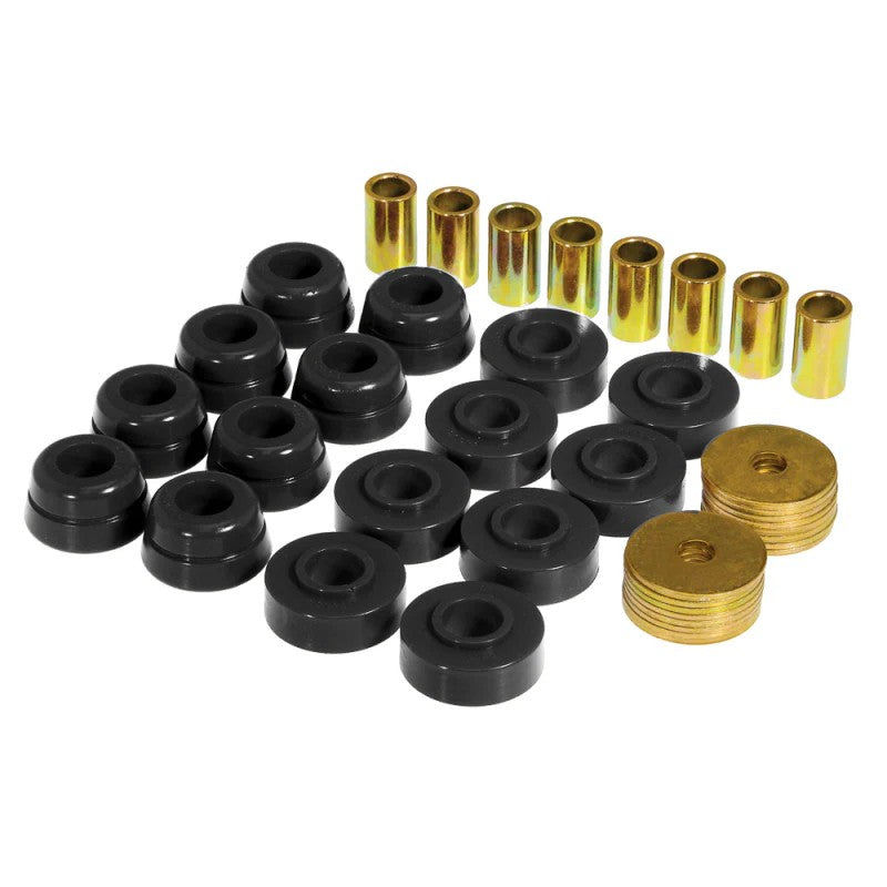 Prothane black polyurethane body mount bushing kit for 1973-1982 Chevrolet Corvette.