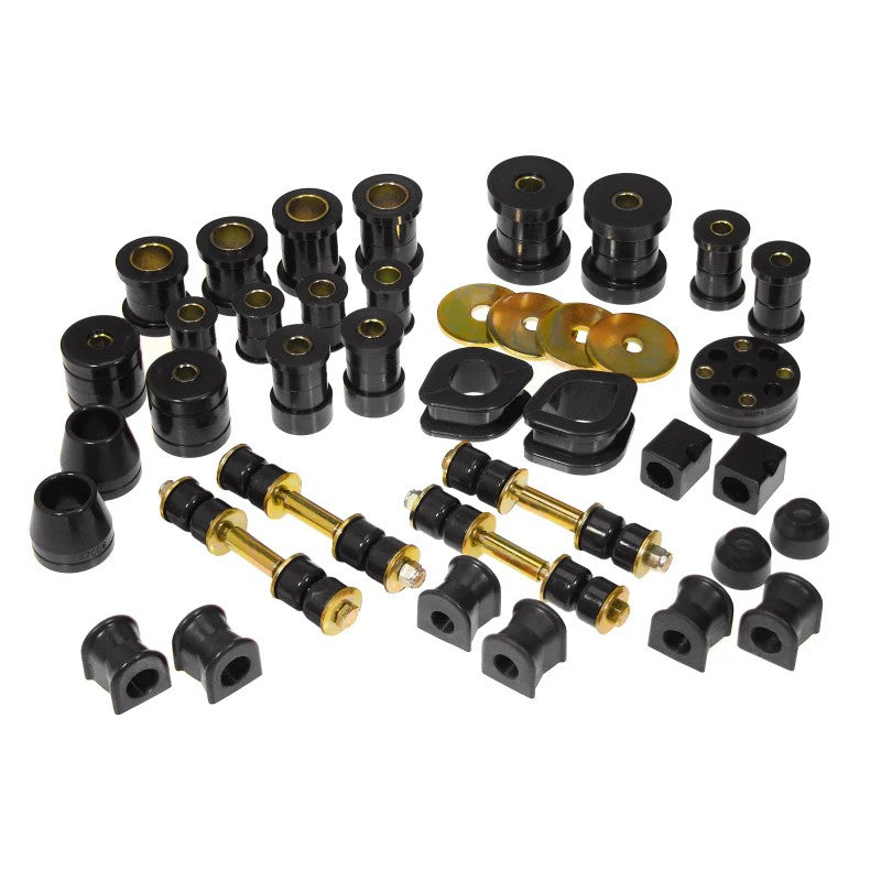 Prothane 14-2002-BL black polyurethane total bushing kit for 1974-1978 Nissan 260Z and 280Z suspension systems.