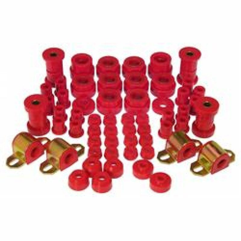 Prothane 1-2003 red polyurethane total bushing kit for 1980-1986 Jeep CJ5 and CJ7