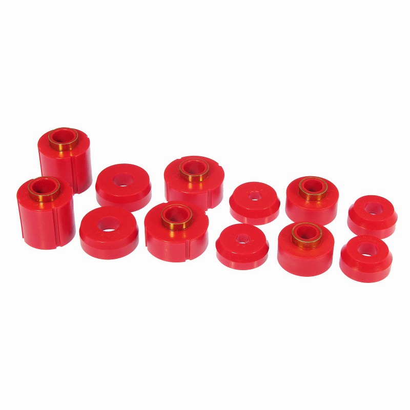 Red Prothane polyurethane body mount bushing kit for 1983-1997 Ford Ranger trucks.