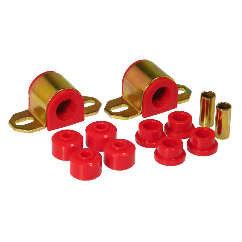 Set of two red Prothane polyurethane front sway bar bushings for 25mm diameter bars