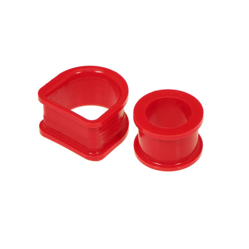 Red Prothane polyurethane steering rack bushings for Toyota MR2 and Corolla AE86