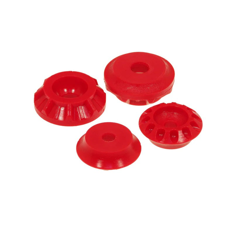 Red Prothane polyurethane rear shock tower bushings for 1985-1995 Volkswagen Golf and Jetta