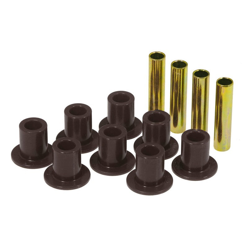 Black Prothane polyurethane front leaf spring and shackle bushings for 1987-1996 Jeep models