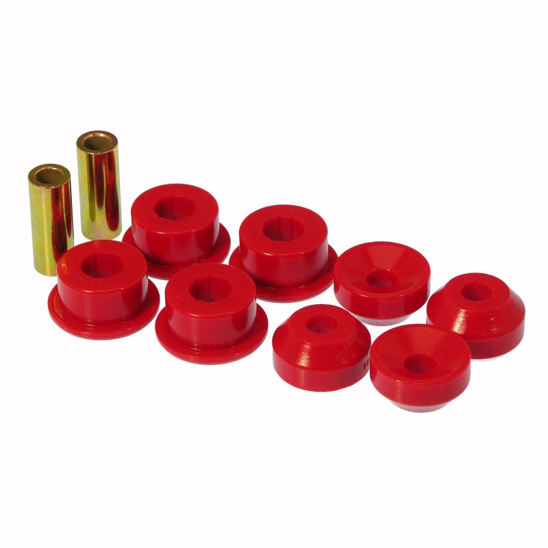 Prothane 8-901 red polyurethane front shock bushings for 1988-2001 Honda Civic and Acura Integra.