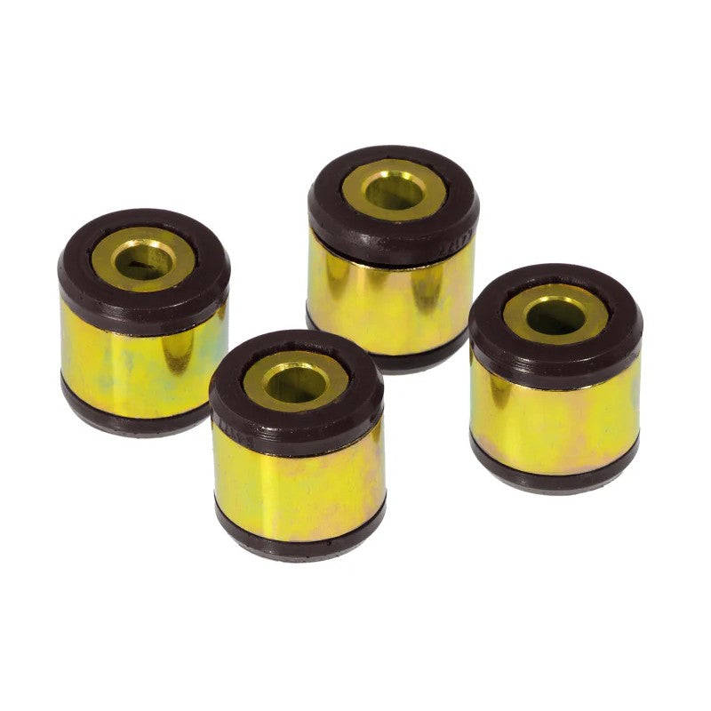 Prothane 8-309-BL black polyurethane rear compensator arm bushings for 1988-2001 Acura Integra and Honda Civic.