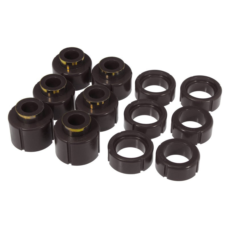 Prothane 7-112-BL black polyurethane cab mount bushing kit for 1988-2000 Chevrolet and GMC Standard Cab trucks.