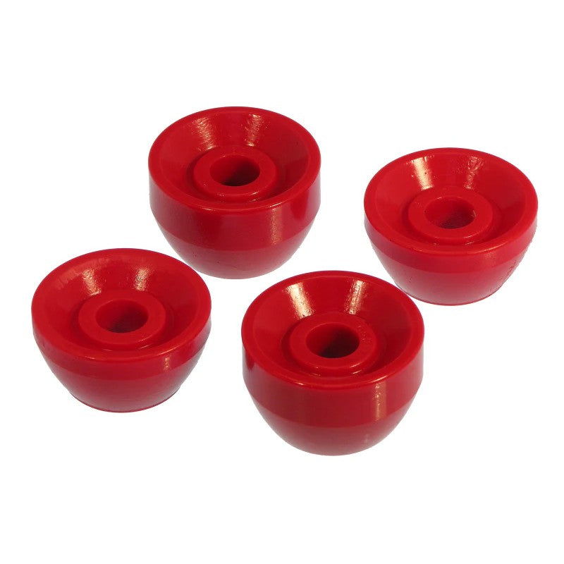 Red Prothane polyurethane front strut rod bushings for 1990-2000 Honda Accord and Prelude