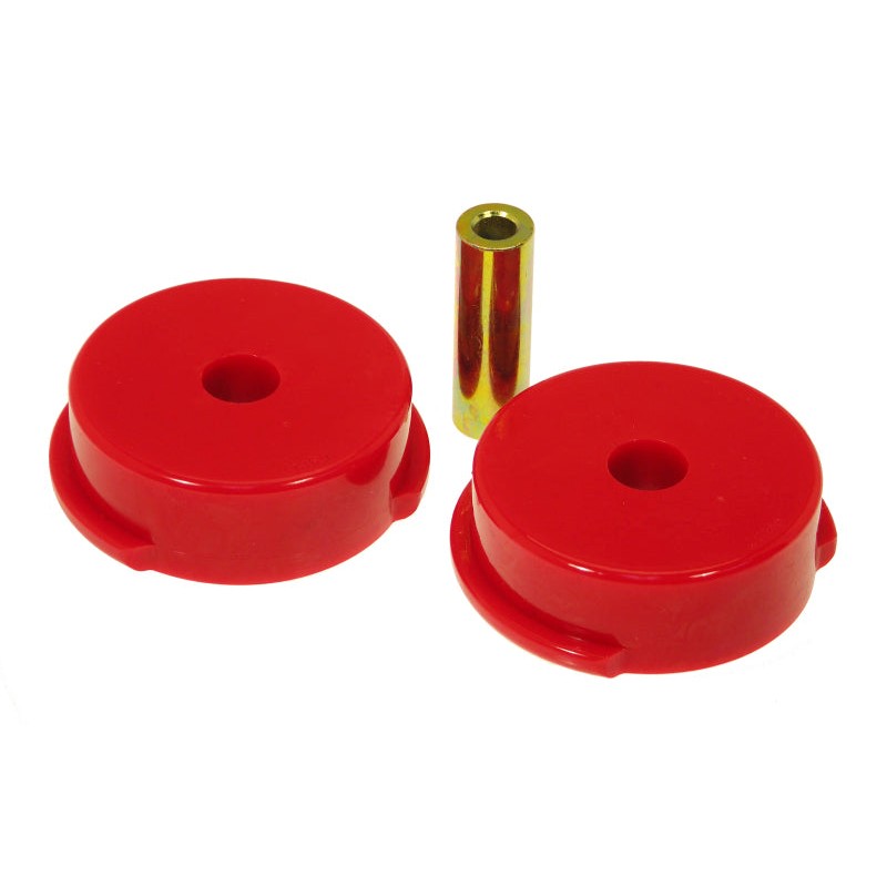 Red polyurethane right-side motor mount insert for 1991-1999 Nissan B13 and B14 chassis.