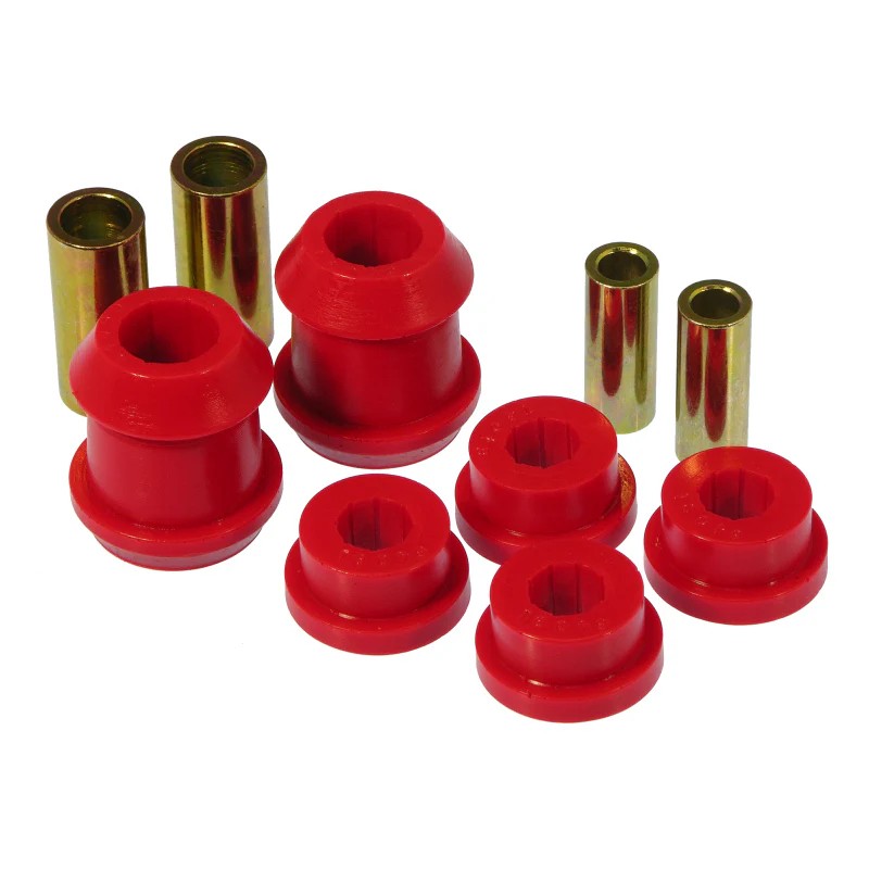Red Prothane polyurethane front lower control arm bushings for 1992-2001 Honda Civic and Acura Integra
