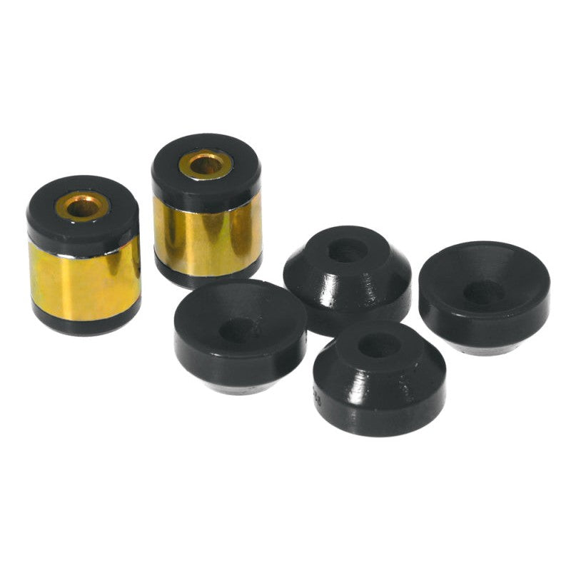 Black polyurethane upper and lower rear shock bushings for 1996-2000 Honda Civic