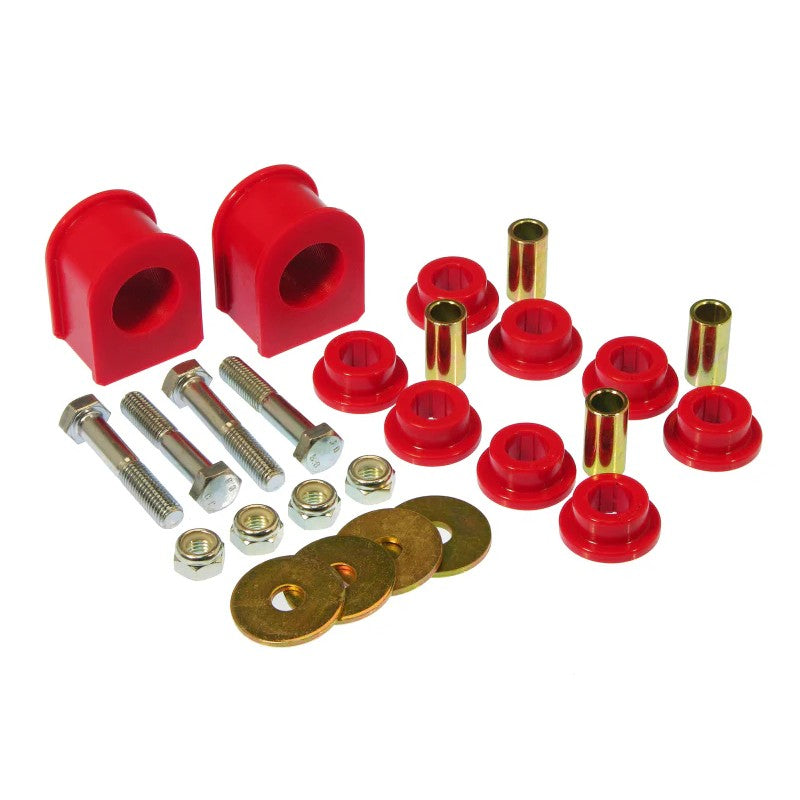 Red Prothane polyurethane front sway bar bushings for 32mm bar on 1999 Ford F-250 Super Duty 4WD