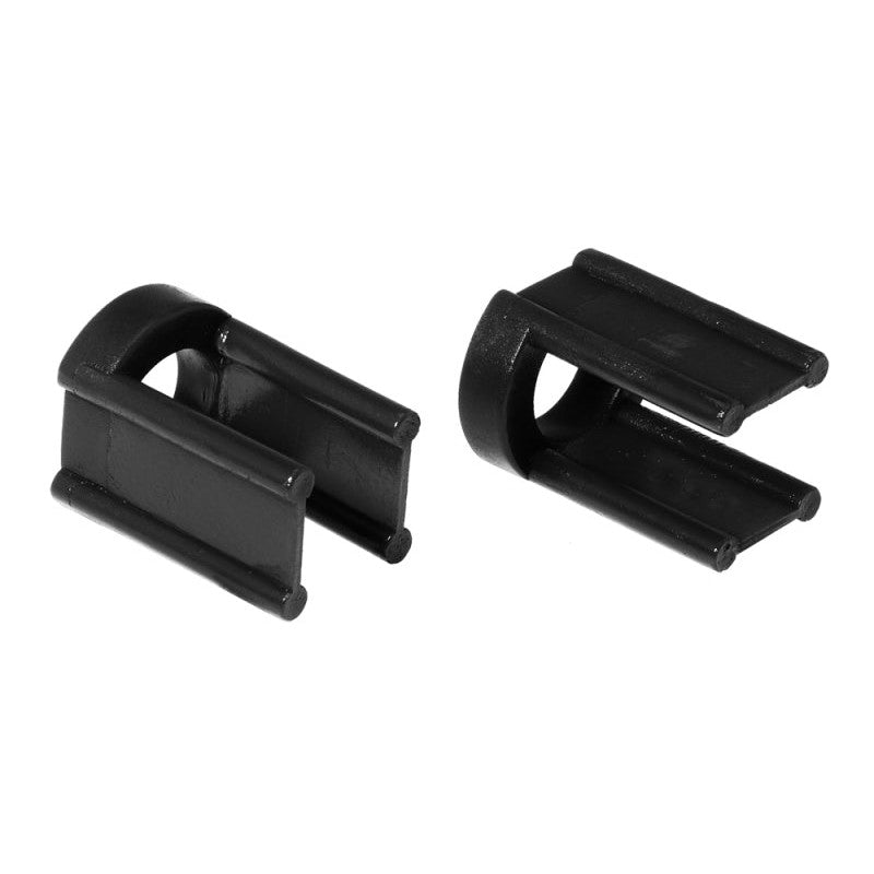 Black Prothane polyurethane rear subframe mount insert for 1966-1976 BMW 2002 chassis.