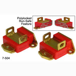 Prothane 7-504 Red polyurethane Type A Short motor mounts for classic Chevrolet V8 engines