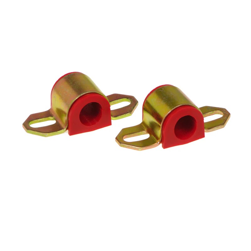Red Prothane 20mm universal polyurethane sway bar bushings for A-style brackets.