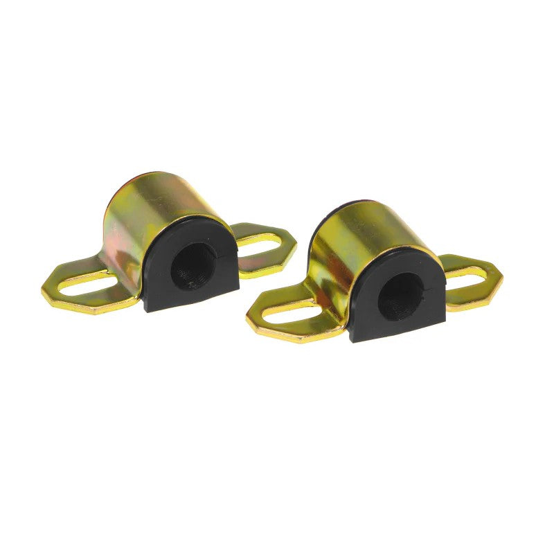 A pair of Prothane black polyurethane 3/4-inch universal sway bar bushings for A-style mounting brackets.
